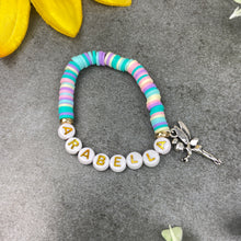 Load image into Gallery viewer, Pastel Rainbow Personalised Fairy Name Bracelet