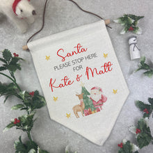 Load image into Gallery viewer, Personalised Santa Stop Here Sign - Father Christmas-The Persnickety Co