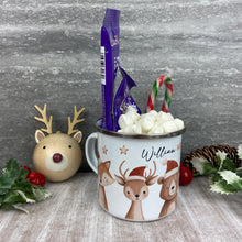 Load image into Gallery viewer, Personalised Festive Friends Enamel Mug