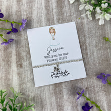 Load image into Gallery viewer, Personalised Flower Girl Proposal Bracelet