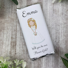 Load image into Gallery viewer, Flower Girl Gift Personalised Mini Chocolate Bar