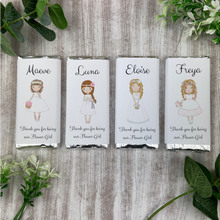 Load image into Gallery viewer, Flower Girl Gift Personalised Mini Chocolate Bar