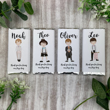 Load image into Gallery viewer, Page Boy Gift Personalised Mini Chocolate Bar