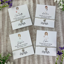 Load image into Gallery viewer, Personalised Flower Girl Thank You Bracelet-The Persnickety Co