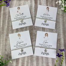 Load image into Gallery viewer, Personalised Flower Girl Thank You Bracelet