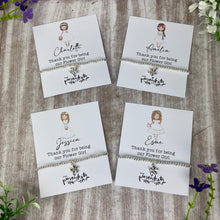 Load image into Gallery viewer, Personalised Flower Girl Thank You Bracelet