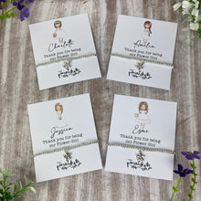 Load image into Gallery viewer, Personalised Flower Girl Thank You Bracelet