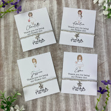 Load image into Gallery viewer, Personalised Flower Girl Thank You Bracelet