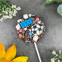 Load image into Gallery viewer, Personalised Football Chocolate Lollipop