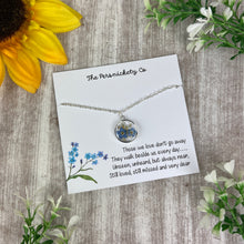 Load image into Gallery viewer, Forget Me Not Pendant Necklace, Those We Love Don’t Go Away