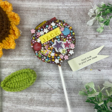 Load image into Gallery viewer, Personalised Good Luck In Your New Class Belgian Chocolate Lollipop