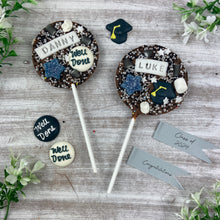 Load image into Gallery viewer, Personalised Graduation Belgian Chocolate Lollipop