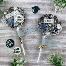 Load image into Gallery viewer, Personalised Graduation Belgian Chocolate Lollipop
