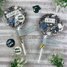 Load image into Gallery viewer, Personalised Graduation Belgian Chocolate Lollipop