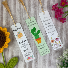 Load image into Gallery viewer, Thank You For Helping Me Grow Personalised Teacher Bookmark-The Persnickety Co