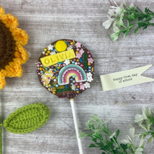 Load image into Gallery viewer, Personalised Happy First Day Of School Belgian Chocolate Lollipop