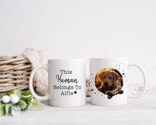 Load image into Gallery viewer, This Human Belongs To - Dog Mug