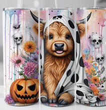 Load image into Gallery viewer, Cute Highland Cow Halloween Tumbler