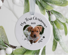 Load image into Gallery viewer, Personalised Dog Christmas Decoration