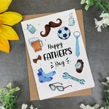 Load image into Gallery viewer, Happy Father's Day - Plantable Father's Day Card-The Persnickety Co