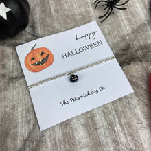 Load image into Gallery viewer, Happy Halloween Pumpkin Beaded Bracelet