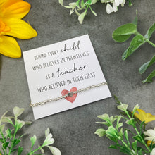 Load image into Gallery viewer, Teacher Heart Beaded Bracelet