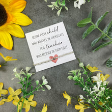 Load image into Gallery viewer, Teacher Heart Beaded Bracelet