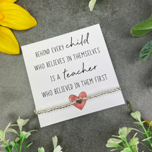 Load image into Gallery viewer, Teacher Heart Beaded Bracelet-The Persnickety Co