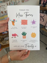 Load image into Gallery viewer, Personalised “Thank You, Teacher” A4 Print – Pay What You Can Afford!-The Persnickety Co