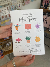 Load image into Gallery viewer, Personalised “Thank You, Teacher” A4 Print – Pay What You Can Afford!