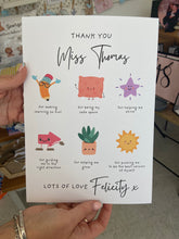 Load image into Gallery viewer, Personalised “Thank You, Teacher” A4 Print – Pay What You Can Afford!