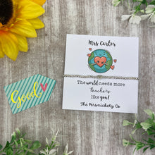 Load image into Gallery viewer, Personalised Teacher Bracelet