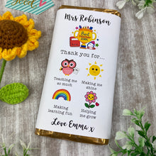 Load image into Gallery viewer, Personalised  Chocolate Bar Thank You For...