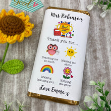 Load image into Gallery viewer, Personalised  Chocolate Bar Thank You For...