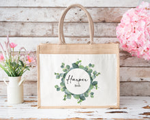 Load image into Gallery viewer, Personalised Jute Bridesmaid Bag