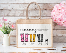 Load image into Gallery viewer, Mother's Day Jute Bag - Wellington Family