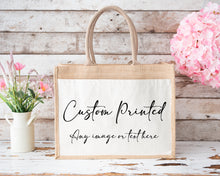 Load image into Gallery viewer, Custom Printed Jute Bag-The Persnickety Co