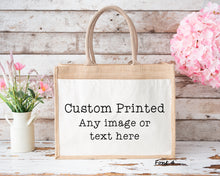 Load image into Gallery viewer, Custom Printed Jute Bag