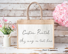 Load image into Gallery viewer, Custom Printed Jute Bag