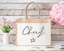 Load image into Gallery viewer, Personalised Star Jute Bag