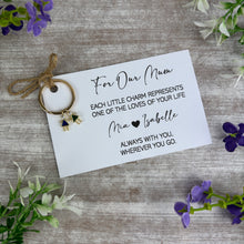Load image into Gallery viewer, Personalised Mum Keyring with Children Charms