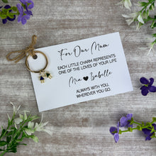 Load image into Gallery viewer, Personalised Mum Keyring with Children Charms