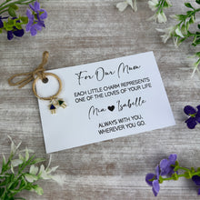 Load image into Gallery viewer, Personalised Mum Keyring with Children Charms
