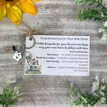 Load image into Gallery viewer, New Home Crystal Keyring