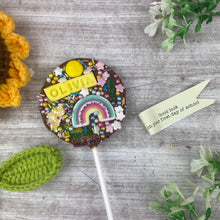 Load image into Gallery viewer, Personalised Good Luck On Your First Day In School Belgian Chocolate Lollipop