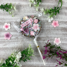 Load image into Gallery viewer, Flower Girl Personalised Belgian Chocolate Lollipop