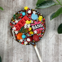 Load image into Gallery viewer, Personalised Superhero Chocolate Lollipop