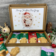 Load image into Gallery viewer, Personalised Teacher Christmas Gift Box - Starbucks Coffee Sachets & Gingerbread Biscuits-The Persnickety Co