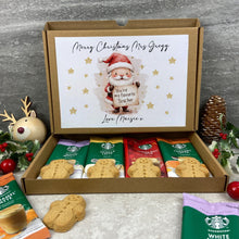 Load image into Gallery viewer, Personalised Teacher Christmas Gift Box - Starbucks Coffee Sachets & Gingerbread Biscuits