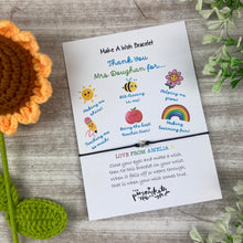 Load image into Gallery viewer, Teacher Thank You For.... Wish Bracelet